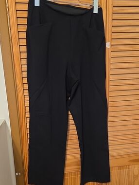 Women's STEVIE STRAIGHT Pull On Pants, Wide Elastic Band